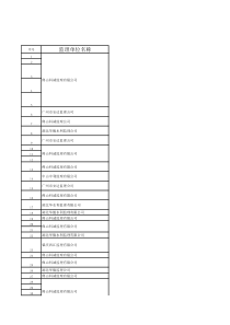 监理单位考核汇总表