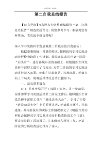 第二自我总结报告