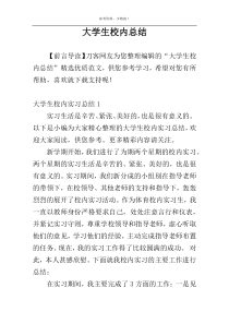 大学生校内总结