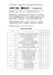 经理人员能力考核表