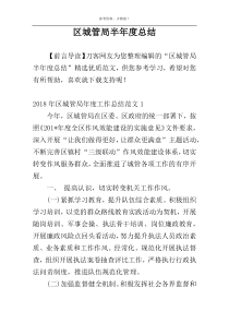 区城管局半年度总结