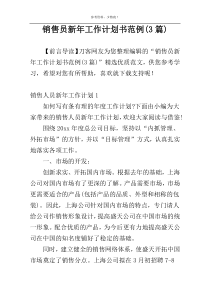 销售员新年工作计划书范例(3篇)
