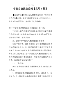 学校自查报告范例【实用4篇】