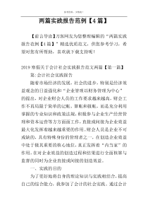 两篇实践报告范例【4篇】