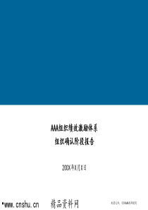 ××组织绩效激励体系组织确认阶段报告-62页