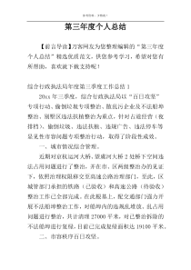 第三年度个人总结
