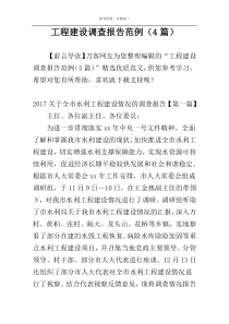 工程建设调查报告范例（4篇）