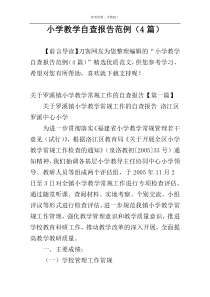 小学教学自查报告范例（4篇）