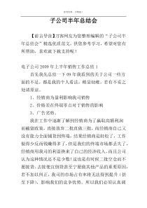 子公司半年总结会