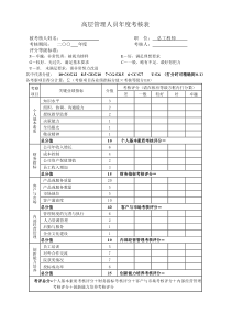 高层管理人员年度考核表1