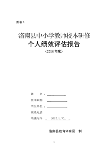 个人绩效评估报告