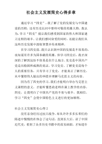 社会主义发展简史心得多章