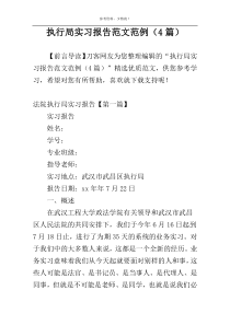 执行局实习报告范文范例（4篇）