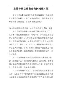 志愿年终总结聚会范例精选4篇