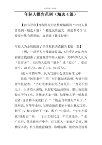 年轻人报告范例（精选4篇）