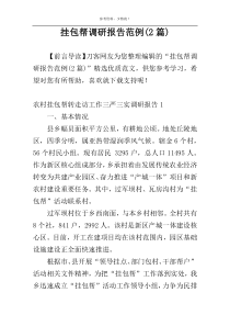 挂包帮调研报告范例(2篇)