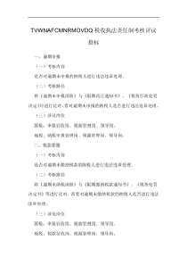 税收执法责任制考核评议指标(DOC 17页)