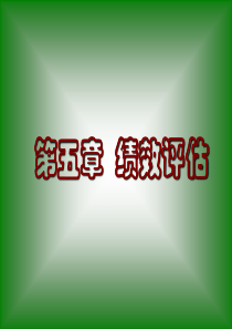 第五章绩效评估