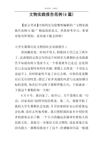 文物实践报告范例(4篇)