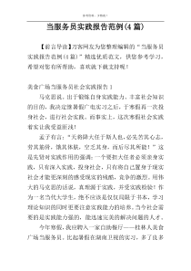 当服务员实践报告范例(4篇)