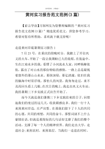 黄河实习报告范文范例(3篇)