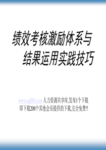 绩效考核激励体系（PPT46页)