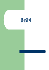 绩效计划.