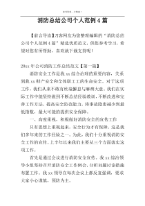 消防总结公司个人范例4篇