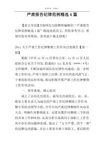 严肃报告纪律范例精选4篇