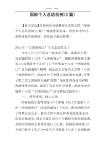 国助个人总结范例(2篇)