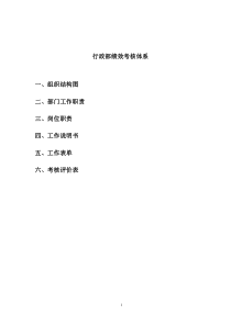 行政部绩效考核体系