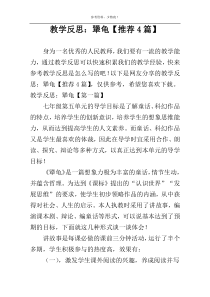 教学反思：犟龟【推荐4篇】
