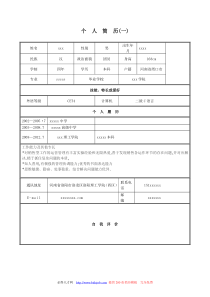 XXXX年个人简历模板