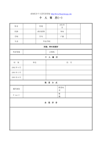 XXXX年优秀个人求职简历模板集合 求职简历 简历模板 个人求职信