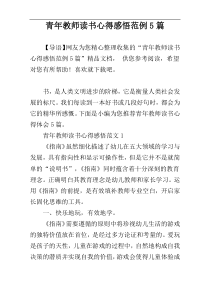 青年教师读书心得感悟范例5篇