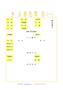 个人创意彩色简历模板集