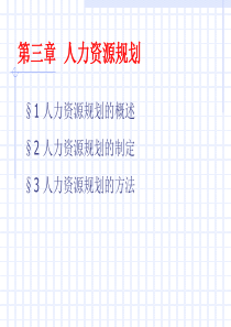 人力资源管理——人力资源规划