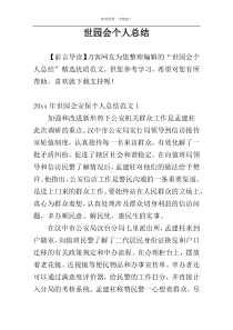 世园会个人总结