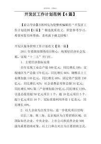 开发区工作计划范例【4篇】