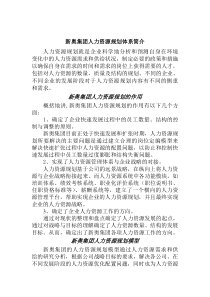 新奥集团人力资源规划体系简介