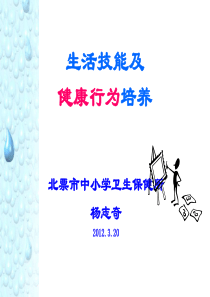 (培训)生活技能及健康行为