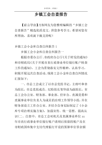 乡镇工会自查报告