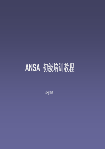 ANSA 初级培训教程