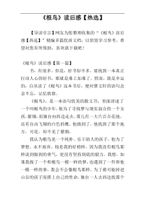 《根鸟》读后感【热选】