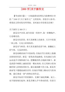 [800字]关于新作文