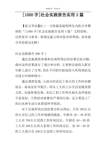 [1000字]社会实践报告实用3篇