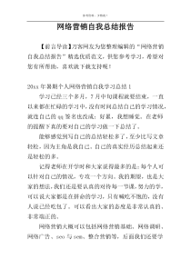 网络营销自我总结报告
