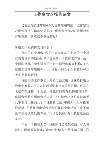 工作室实习报告范文
