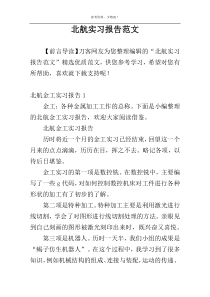 北航实习报告范文
