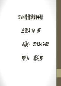 SVN操作培训手册